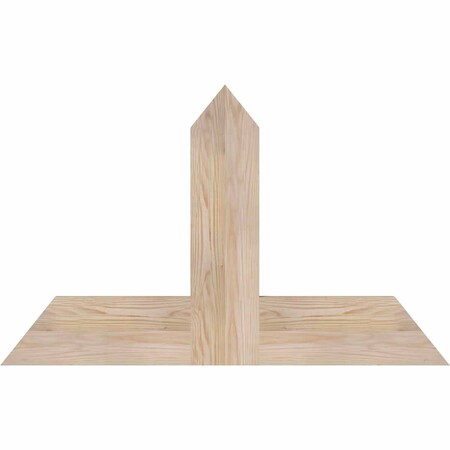 Ekena Millwork Portland Smooth Timber Gable Bracket, Douglas Fir, 36"W x 23"H x 1 1/2"D x 5 1/2"F, 15/12 Pitch GBW036X23X0206POR00SDF